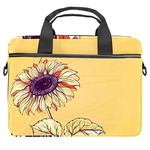 Sac à bandoulière pour ordinateur portable à motif fleurs pour le bureau et les cours