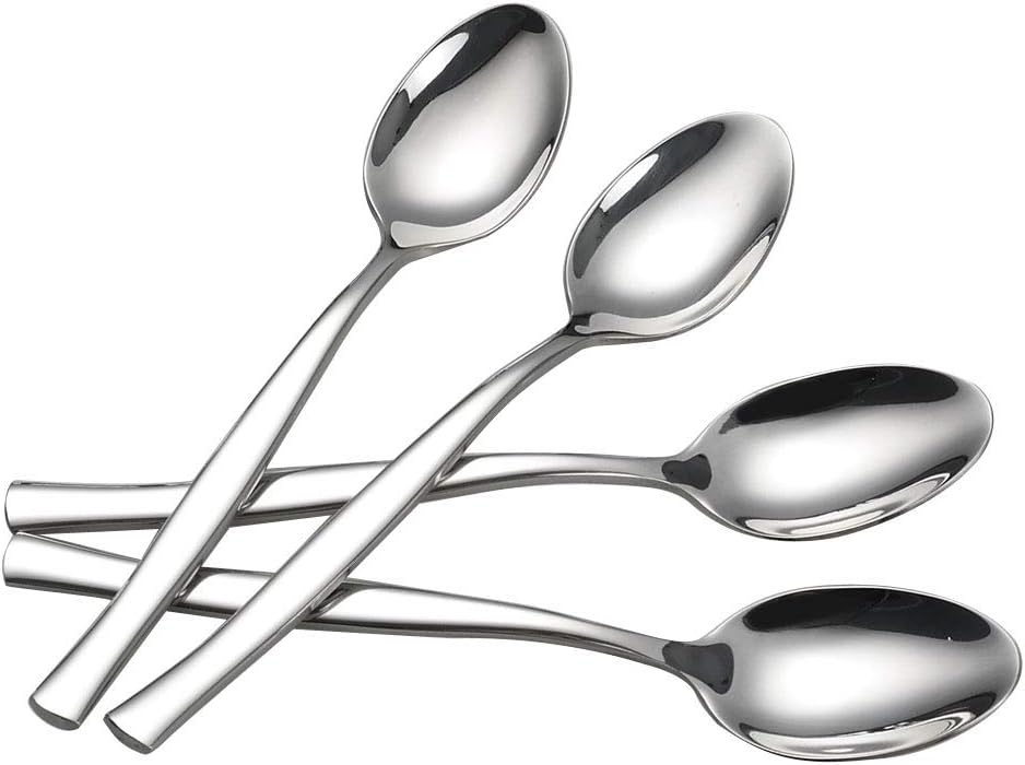 Idomy16-Piece Stainless Steel Dinner Spoons Cutlery, 7.96 Inches