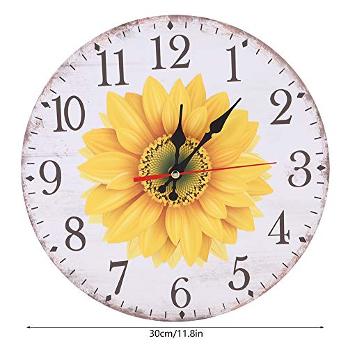 Horloge Murale Tournesol 30 cm de Salon Grand Cadran - 4