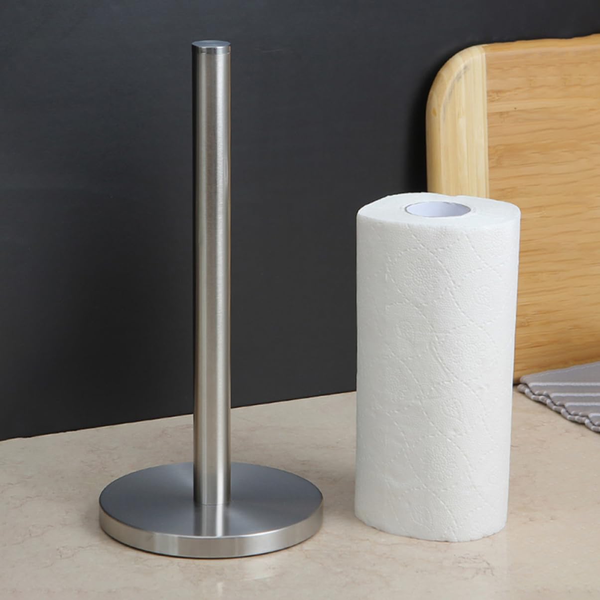 Porta Carta da Cucina Verticale in Acciaio Inox 1 Pezzo