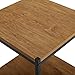 Caffoz Tall Side End Table Furniture Designs |Brooklyn Series | Night Stand | Coffee Table |Storage Shelf | Sturdy | Easy Assembly | Brown Oak Wood Look Accent Furniture with Metal Frame