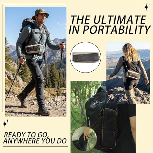Image of Portable Folding Camping Stool, Lightweight Outdoor Folding Seat with Carry Bag, Heavy Duty 150KG Capacity Mini Camping Chair for Fishing, Hiking, Hunting, Travel, Picnic