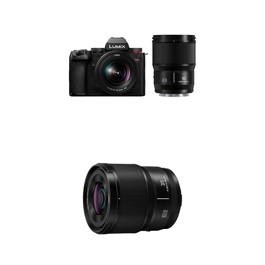 Panasonic LUMIX S5II Mirrorless Camera (DC-S5M2WK) with LUMIX S Series 35mm F1.8 Lens (S-S35)