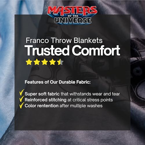 Image of Masters of the Universe Movie Skeletor Throw 60 inch x 46 inch, Soft Cozy Plush Blanket for Couch, Bed & Travel, Collectible Gift (Officially Licensed Product) by Franco