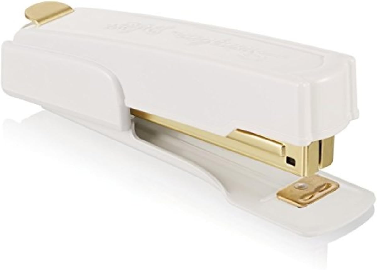 Amazon.com : Swingline Vintage Stapler, 20 Sheet Capacity, Jam Free, Compact, Built-In Staple Remover, Metal, White and Gold (S7042301AZ) : Office Products