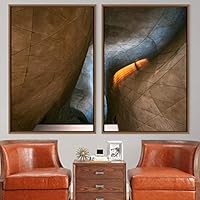2 Piece Framed Canvas Wall Art Solid Structures Canvas Prints Home Artwork Decoration for Living Room,Bedroom - 16