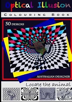 Paperback Optical Illusion Colouring Book: Locate the animal Book