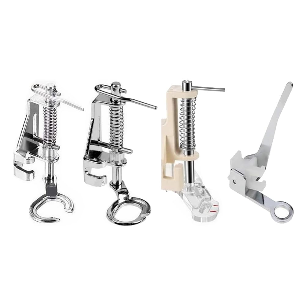 CTRLZS 4PCS Large Metal Darning/Free Motion Presser Foot Set for Low Shank Singer, & More Sewing Machines