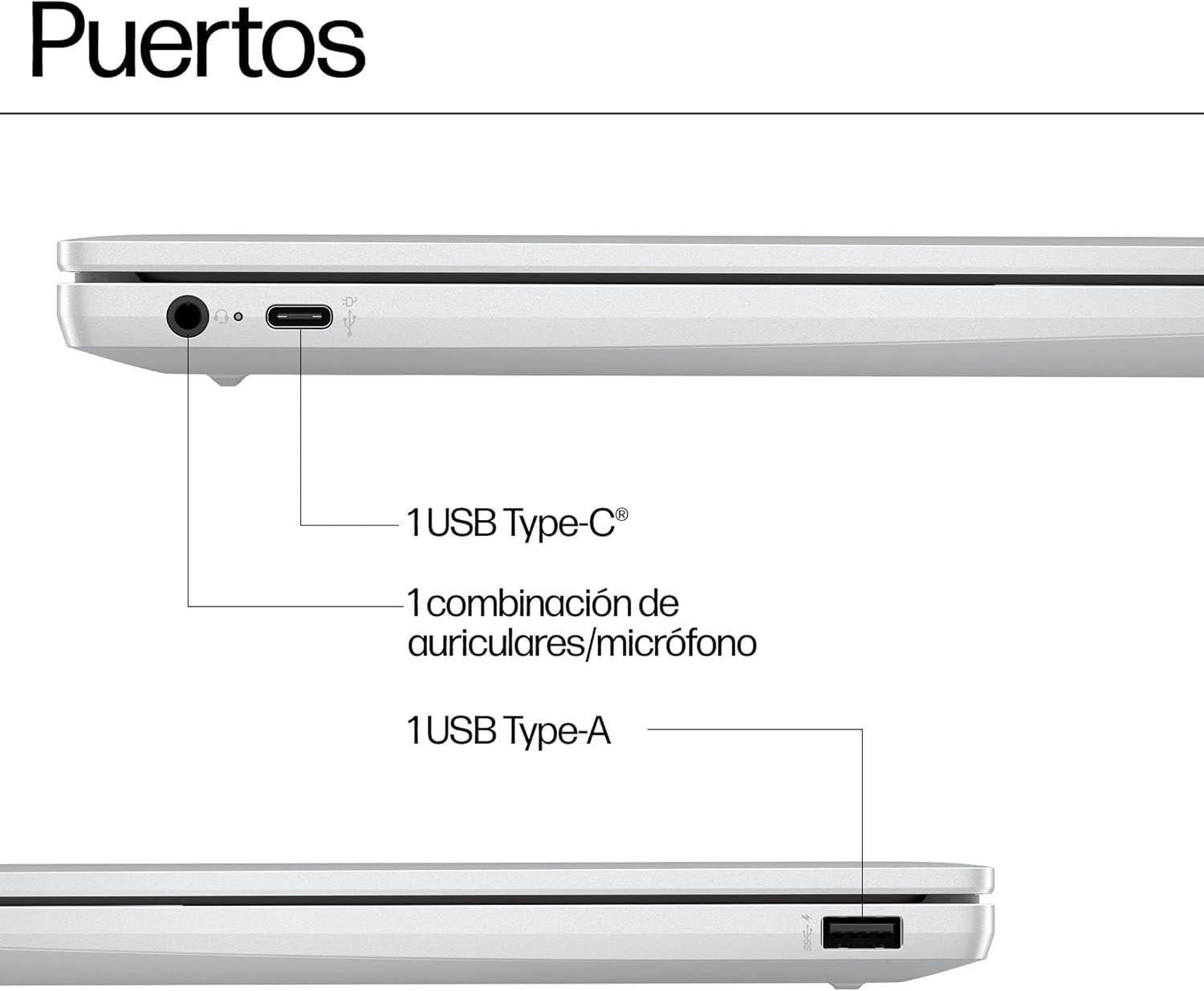 HP Chromebook - Ordenador portátil de Google 14" FHD (Intel N100, 8GB RAM, 128GB eMMC, ChromeOS) + Suscripción Google AI Pro con Gemini Pro y 5TB de Almacenamiento Durante 3 Meses - QWERTY Español