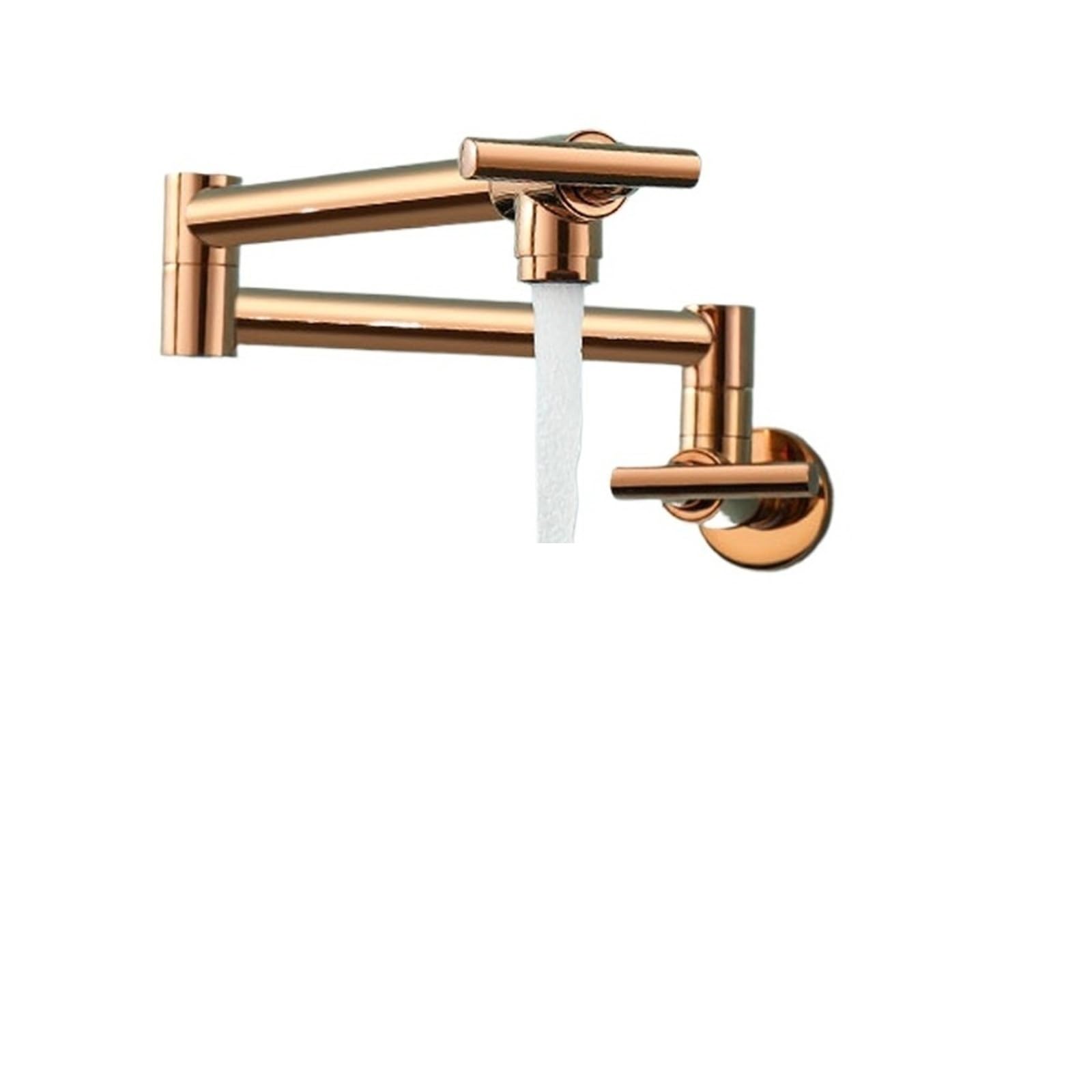 ZQFHSX Pot Filler Tap Wall Mounted Single Cold Mixer 360 Rotate Folding Spout Brass Kitchen Sink Faucet for Most Scenarios(Model A)