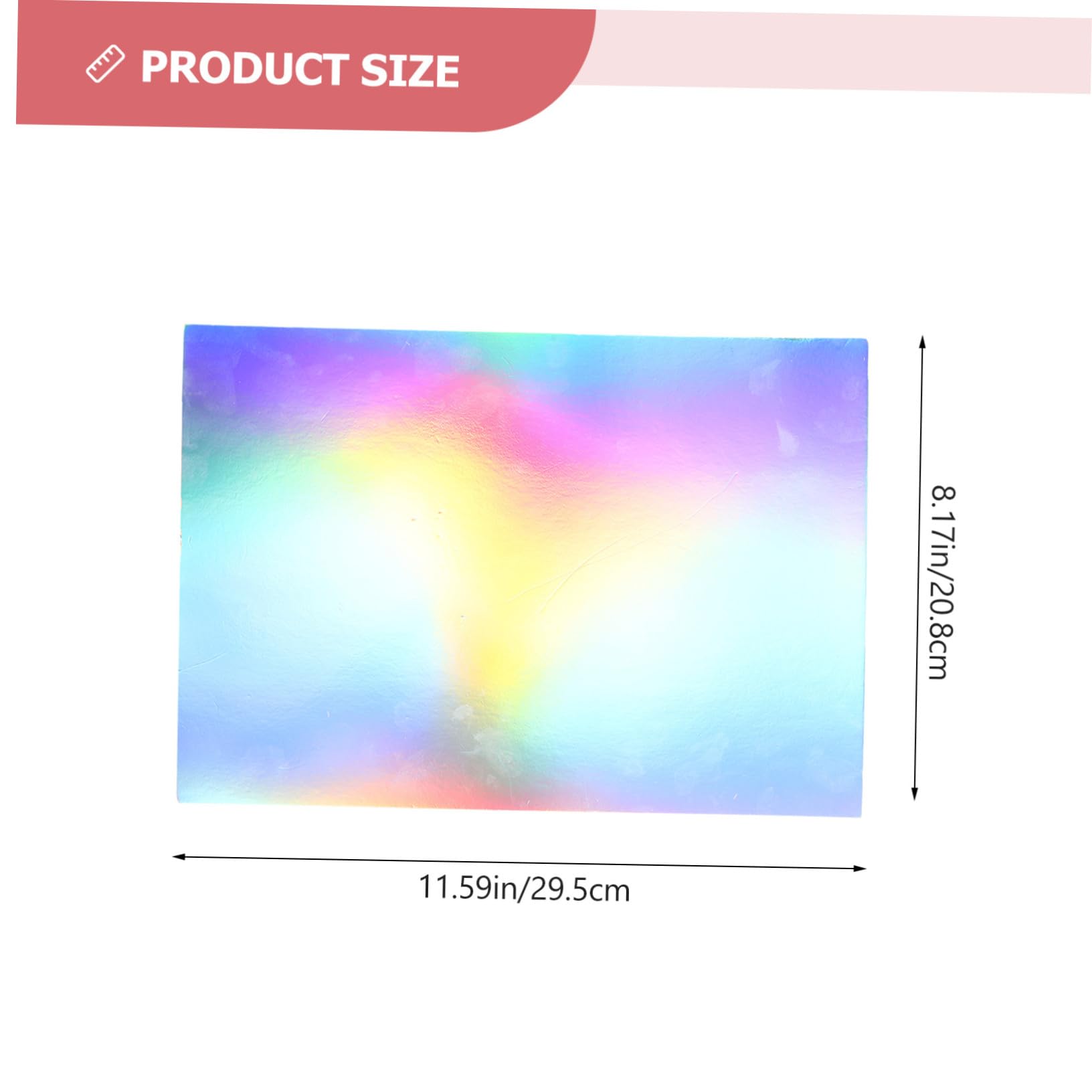 GALPADA Papel Decorativo Holográfico A4 para Manualidades Niños 50 Piezas Multicolor Cartón Liviano DIY Álbumes Escolares Obsequio Navidad