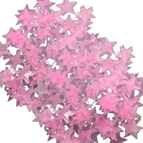 100 piezas stickers 3D estrellas que brillan en oscuridad