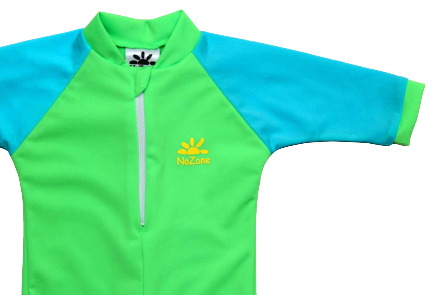 Nozone Fiji Sun Protective Baby Swimsuit in Lime/Aquatic, 18-24 Months