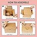 mudrit Kraft Gift Boxes 10 Pack 8x8x4 Inches, Thick Kraft Paper Boxes with Lids, Tags & Jute Rope for Gifts, Wedding Favours, Bridesmaid Proposals, Cupcakes, Crafting