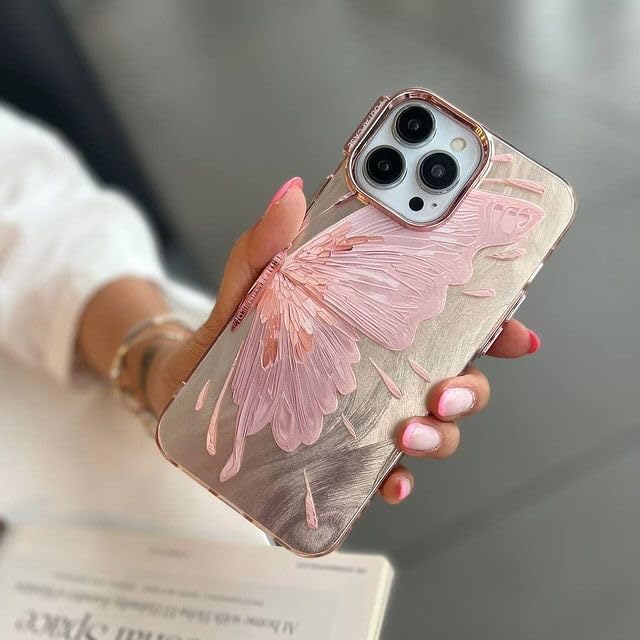 DIZORO Compatible with iPhone 16 Pro Max Case, Crystal Rosy