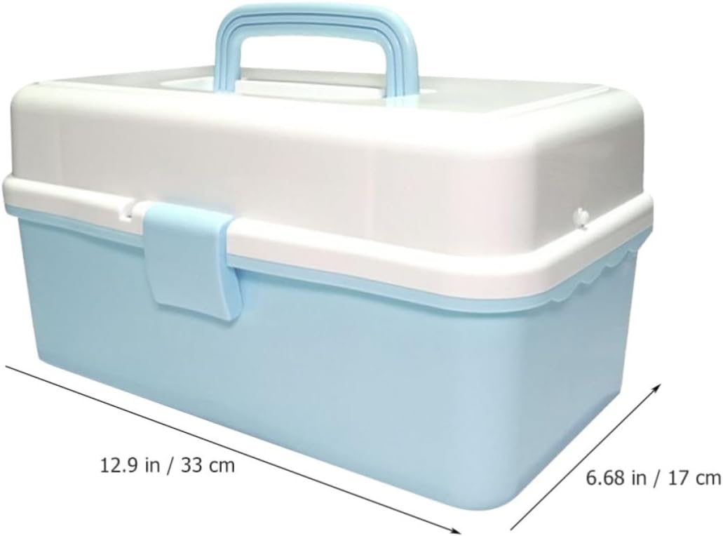Mipcase Three Layer PP Storage Box with Handle for Desktop Organization