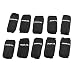 Black Basketball Sport Finger Elastic Sleeve Protector 10 Pcs