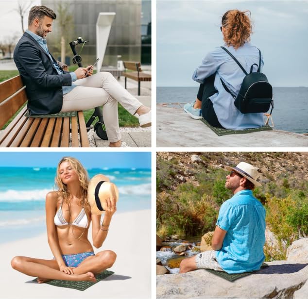 Generic YYET Stadium Seat Pad, Camping Foam Pad, Foldable Z Ultralight Hiking Cushion Insulated Sitting Pad for Camping Backpacking Stadium Outdoor Picnic, Hiking, Mountaineering (Blue-1pc)