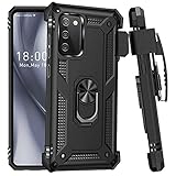 for Samsung Galaxy A02S Case with Belt Clip Holster Ring Holder, Military Grade Protection Cover[Fit