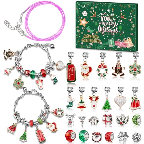 Advent Calendar 2025 Girls, Jewelry Making Kit Charm Bracelet Advent