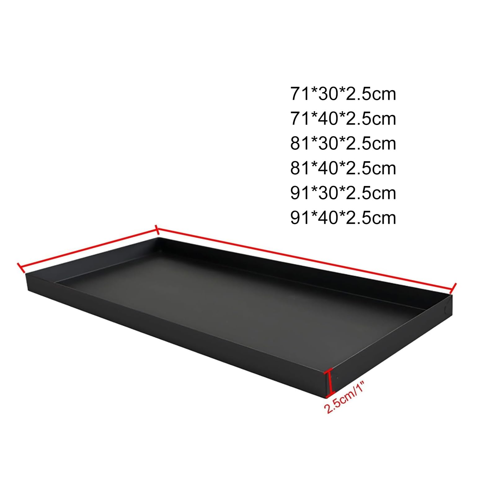 Vassoio raccogligocce in acciaio inox resistente, antiruggine, antiscivolo, disponibile in diverse misure per macchine da caffè e banconi. (91x40x2.5cm/36x16x1")