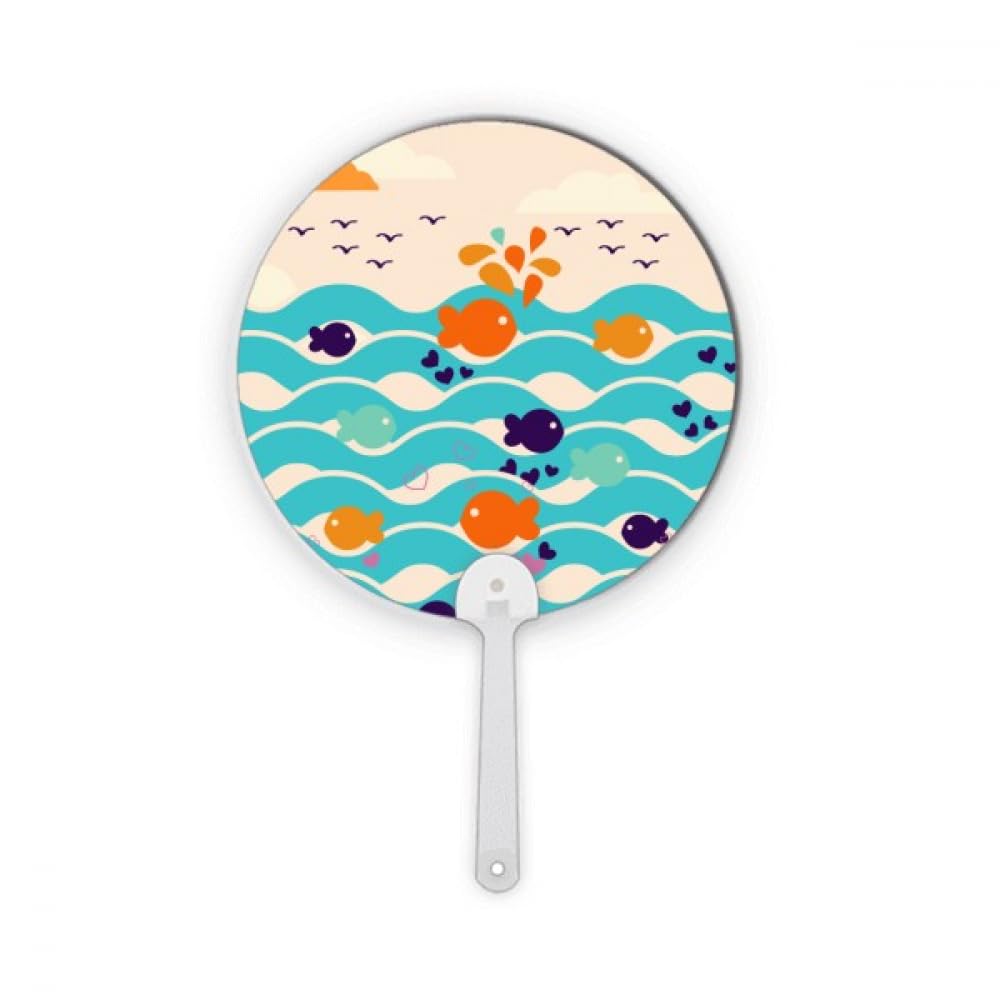Éventail portable Art Déco plastique pour rester au frais en terrasse ou décorer un salon