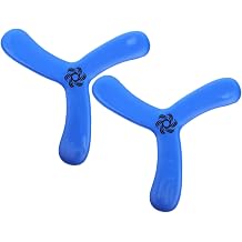 BESTonZON 2pcs Boomerang Flying Disc Toy for Kids Outdoor Play Blue EVA