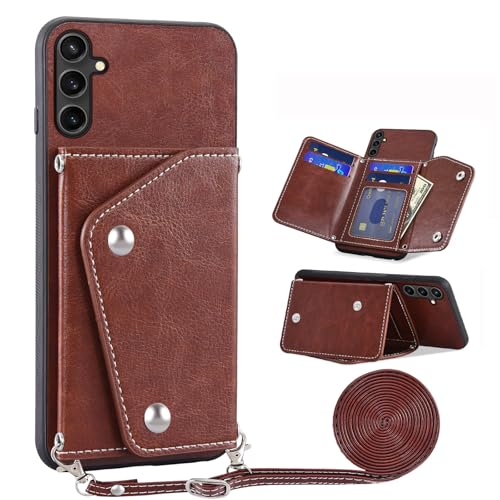 Protection Samsung S23 FE 5G Asuwish étui portefeuille cuir et verre