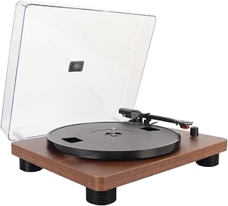 Leitor de Vinil Bluetooth5.0, Toca-discos de Vinil Com Alto-falantes Embutidos e 3 Velocidades para 3 Tamanhos, Toca-discos Retro Portátil (plugue americano)
