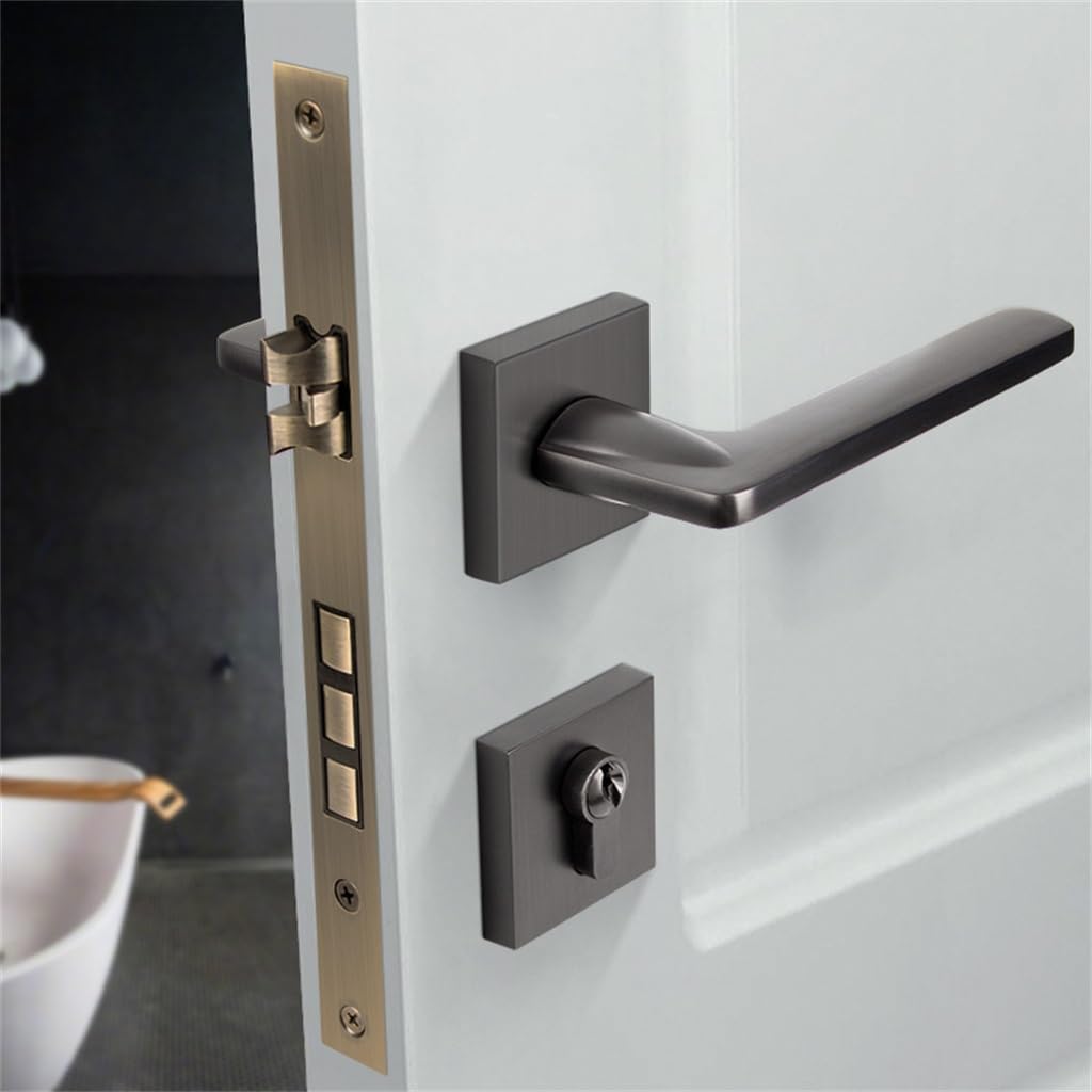 Cerradura De Puerta Interior Silenciosa, Manija De Puerta Del Dormitorio De Latón, Cerradura De Puerta De Madera For El Hogar, Cerradura De Manija, Cerraduras De Puerta De Habitación