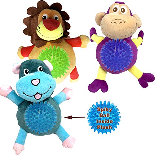 Jalousie Extra-Large Dog Squeaky Toy Interactive Rope Plush Toy For Small Medium Large Breeds Durable Dog Chew Toy (3 Pack 2-In-1 Toys) #TOP6