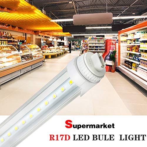 GreenSun LED Tube Light 6FT 30W, R17D 6ft LED Tube Light Fluorescent, 5500K White Color 100W Fluorescent Lamp Replacement Shop Lights, Replacement for F72T12/CW/HO, Clear Cover(4-Pack) by GreenSun - Image 7