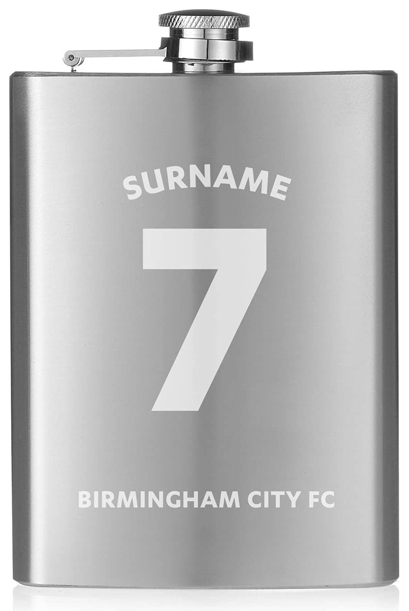 Birmingham City F.c. Personalised Birmingham City Fc Shirt Hip Flask