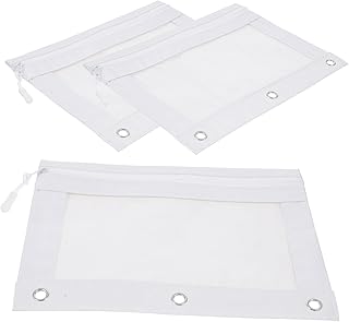 Tofficu 3Pcs Saco De Lápis Tapa-Olho Máscara De Olho Bolsa De Lápis Porta-Lápis Clipes De Fichário Zíper Saco Cego Com Zíper Porta-Caneta Com Zíper Saco De Arquivo De Escritório De
