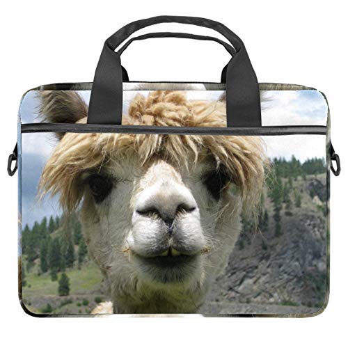 Bolso bandolera para portátil de 13 a 14 pulgadas con diseño original de alpaca
