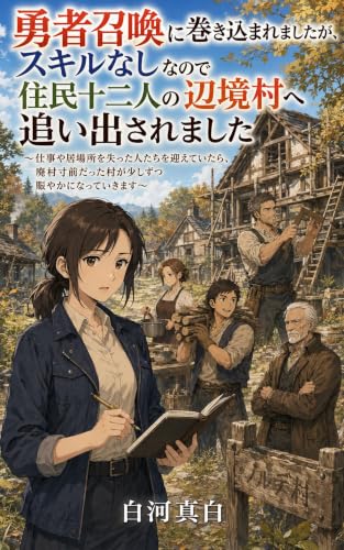勇者召喚に巻き込まれましたが、スキルなしなので住民十二人の辺境村へ追い出されました: 仕事や居場所を失った人たちを迎えていたら、廃村寸前だった村が少しずつ賑やかになっていきます