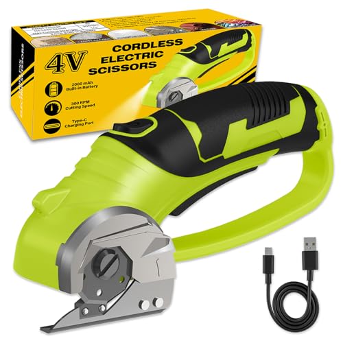 Cordless Electric Scissors, 4V Box Cutter & Cardboard Cutter with