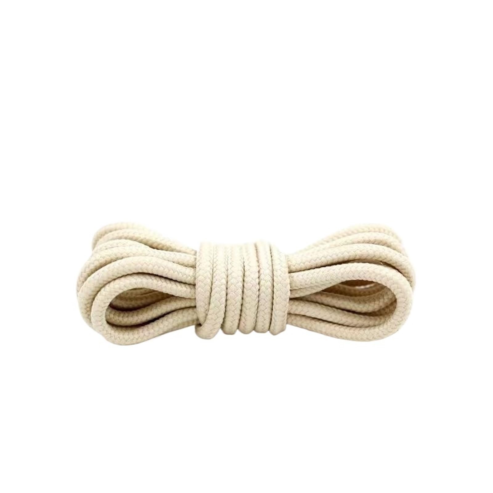 Cordones de Zapatos 2 Pares de Cordones Redondos de poliéster sólido, Negros y Marrones, for Mujer y Hombre, for Botas de Senderismo al Aire Libre, Calzado Deportivo.(Rice Color,150cm)