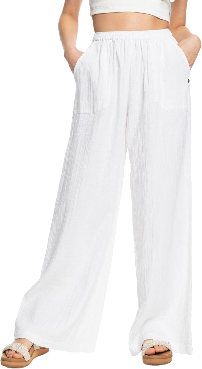 Roxy - Womens What A Vibe Pants, Color Snow White, Size: Small