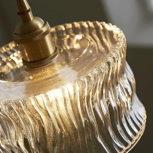 Suspension décorative balcon lustre en verre pour un éclairage doux E27 - 7