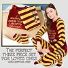 HARRY-POTTER-Pijama-Mujer-Invierno-de-Polar-con-Calcetines-de-Gryffindor