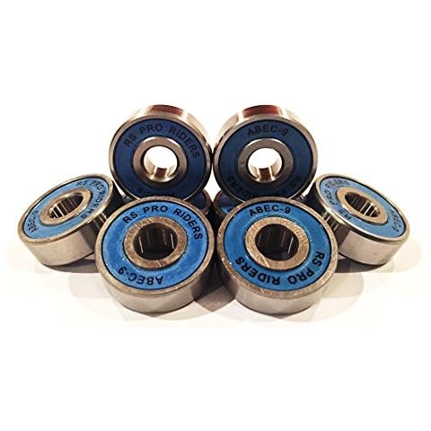 RS Pro Riders 8 X BLUE ABEC 9 608 (8x22x7mm) SKATE BEARINGS SKATEBOARD SCOOTER Cover
