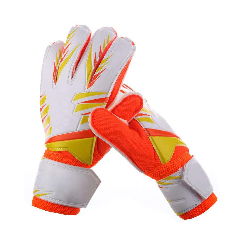Nema Kids Anti-Slip Junior Football Gloves Goalie Gloves - Orange -Size 7-image-3