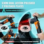 W02 Mini Buffer, 2/3Inch Dual Action Polisher, 12mm Random Orbital - Image 6
