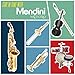 Mendini by Cecilio 3/4 Violin Set For Beginners - Hand Carved Acoustic Violins Kit - Fiddle Solid Wood Kit with Hard Case, Bow, Rosin, Shoulder Rest and Extra Strings