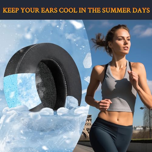 SOULWIT Cooling Earpads para Sony MDR-XB950 - Negro | para Sony MDR-XB950(XB950BT/XB950B1/XB950N1/XB950AP) Auriculares Over-Ear miniatura 6