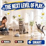 Interactive Cat Toys for Indoor Cats - Automatic Flying Bird Feather Toy with Sticky Suction Base, USB Rechargeable 360° Electric Cat Teaser, Touch Activated Self-Play Toy for Bored Cats - Image 4
