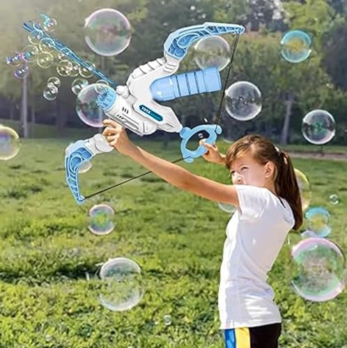 Image of TOTA 2-in-1 Xbow Water Pichkari and Bubble Gun | Big Holi Pichkari with High Pressure Mechanism for Long Throw | Includes 4 Vibrant Holi Colours + Bubble Solution (Random Colour)