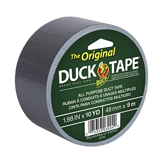 The Original Duck Tape Brand 761288 Duct Tape, 1-Pack 1.88 Inch x 10 Yard Silver