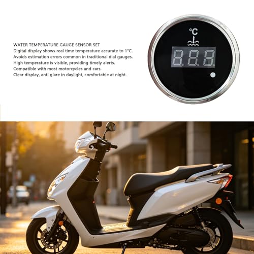 Medidor digital de temperatura del agua 12V universal para moto y coche 4